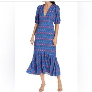 Rhode ester dress in blue floral